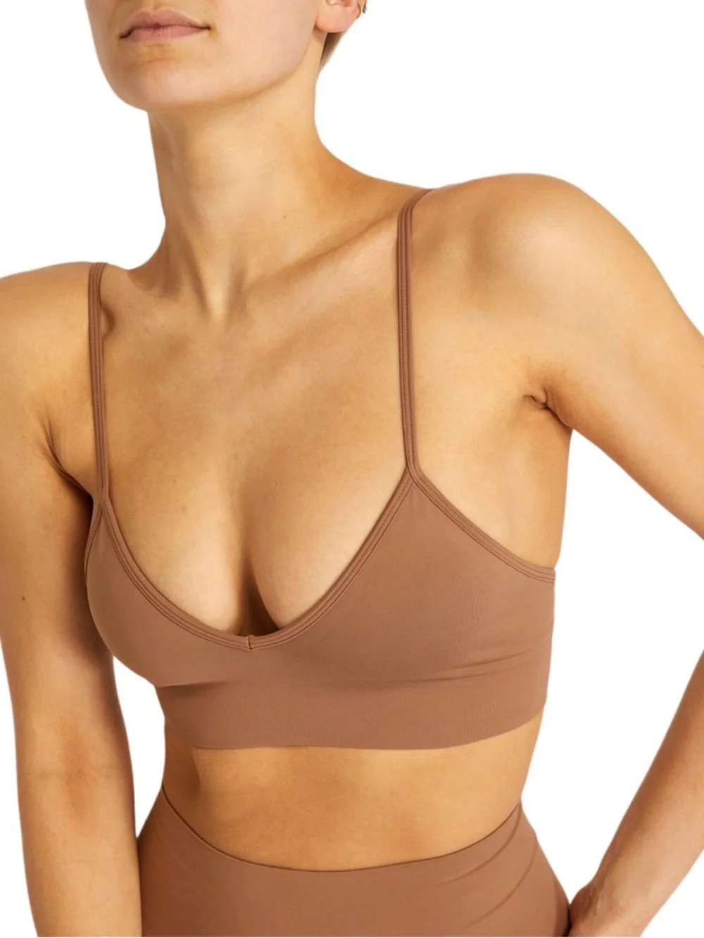 NWT SKIMS Copper Seamless Bralette & Shorts Set Size S - Picture 2 of 12